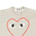 Comme Des Garçons Play Logo Short Sleeve T-Shirt - Heather Gray