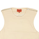Cream Waffle Knit Stealth Sleeveless Vest