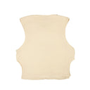 Cream Waffle Knit Stealth Sleeveless Vest
