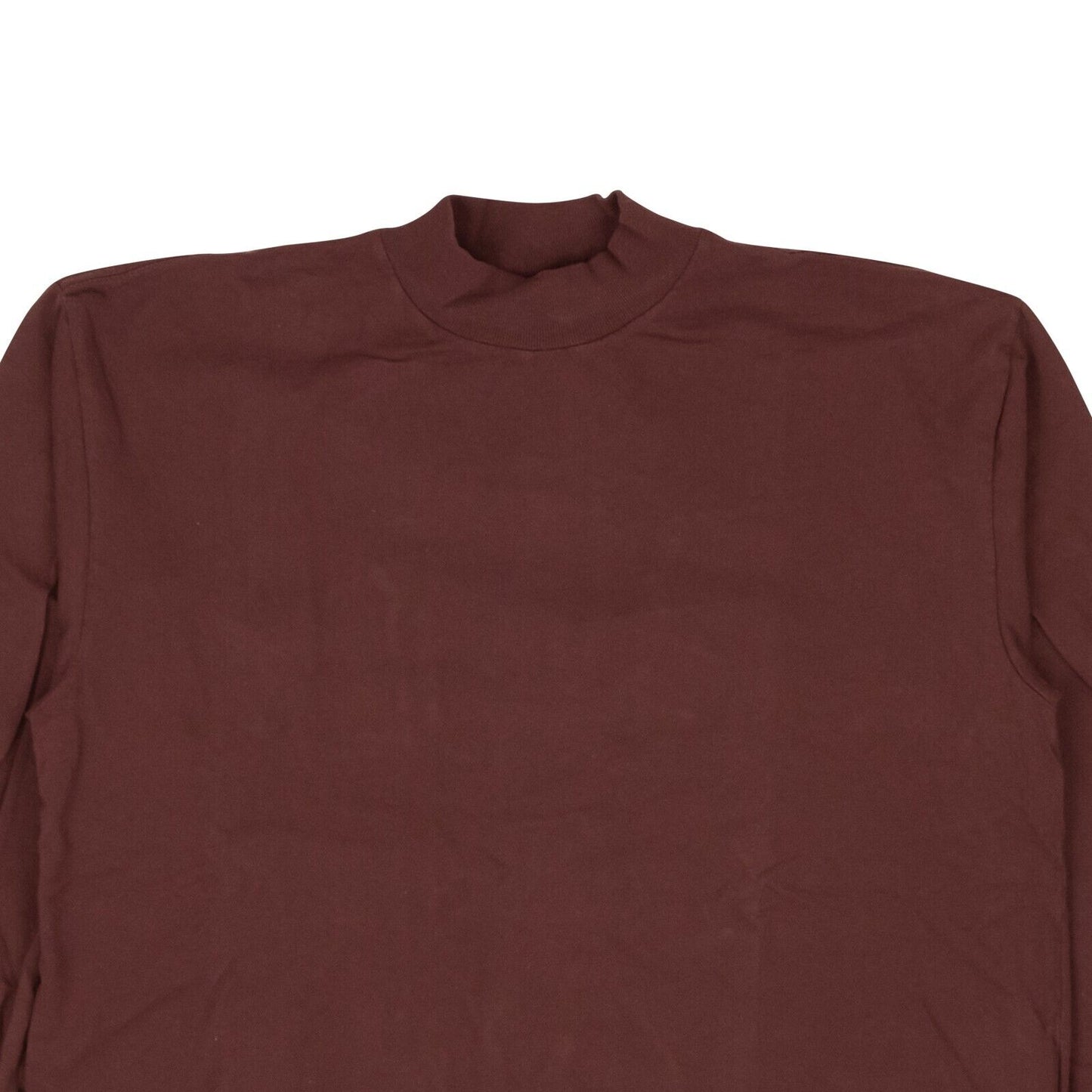 Burgundy Cotton Circus 900 Mockneck T-Shirt