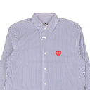 Comme Des Garçons Play Stripe Long Sleeve Shirt - Blue