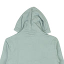 Bluish Grey Cotton Curb Logo Hoodie