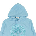 Teal Blue Cotton Sponge Wave Hoodie