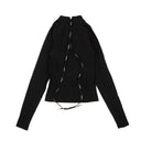 Black Scuba Mockneck Long Sleeve T-Shirt