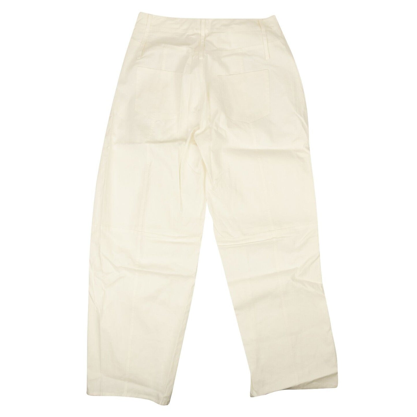 Ambush Linen Blend High Waist Wide Tapered Pants - White