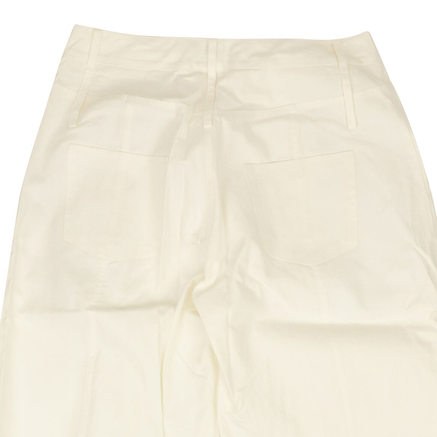 Ambush Linen Blend High Waist Wide Tapered Pants - White