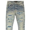 Clay Indigo Cotton Distressed PJ Thrasher Jeans