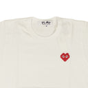 Comme Des Garcons Play Cotton Logo Patch Heart T Shirt - White