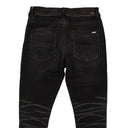 Amiri Leopard Distressed Thrasher Jeans - Aged Black