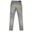 Amiri Leopard Distressed Thrasher Jeans - Clay/Indigo