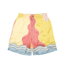 Multicolor Levant Soleil Silk Drawstrings Shorts