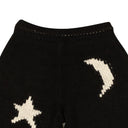 Black Acrylic Night Sky Print Knit Shorts