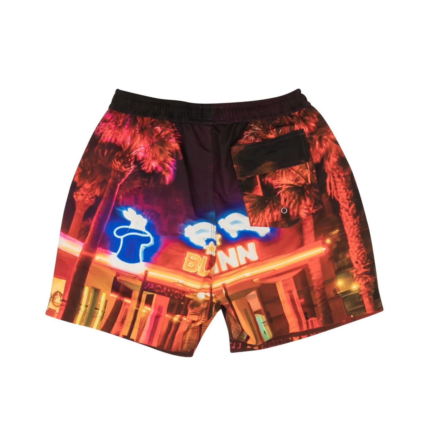 Multicolor Nylon Wizard Print Swim Trunks