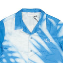 Blue Viscose Shadow Print Short Sleeve Shirt