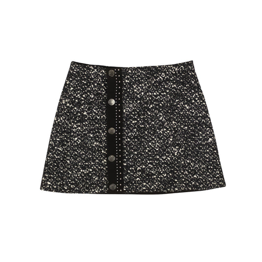 Moncler Tweed Skirt - Navy/Black