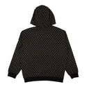 Black Cotton Monogram Print Sweatshirt Hoodie