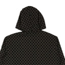 Black Cotton Monogram Print Sweatshirt Hoodie