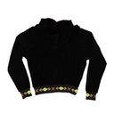 Bossi Velour Pullover Hoodie - Black