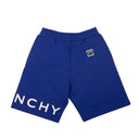 Givenchy Ocean Cotton Graphic Logo Bermuda Shorts - Blue