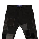 Junya Watanabe Black Patchwork Detail Straight Leg Pants - Cream