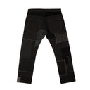 Junya Watanabe Black Patchwork Detail Straight Leg Pants - Cream