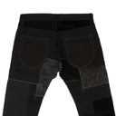 Junya Watanabe Black Patchwork Detail Straight Leg Pants - Cream