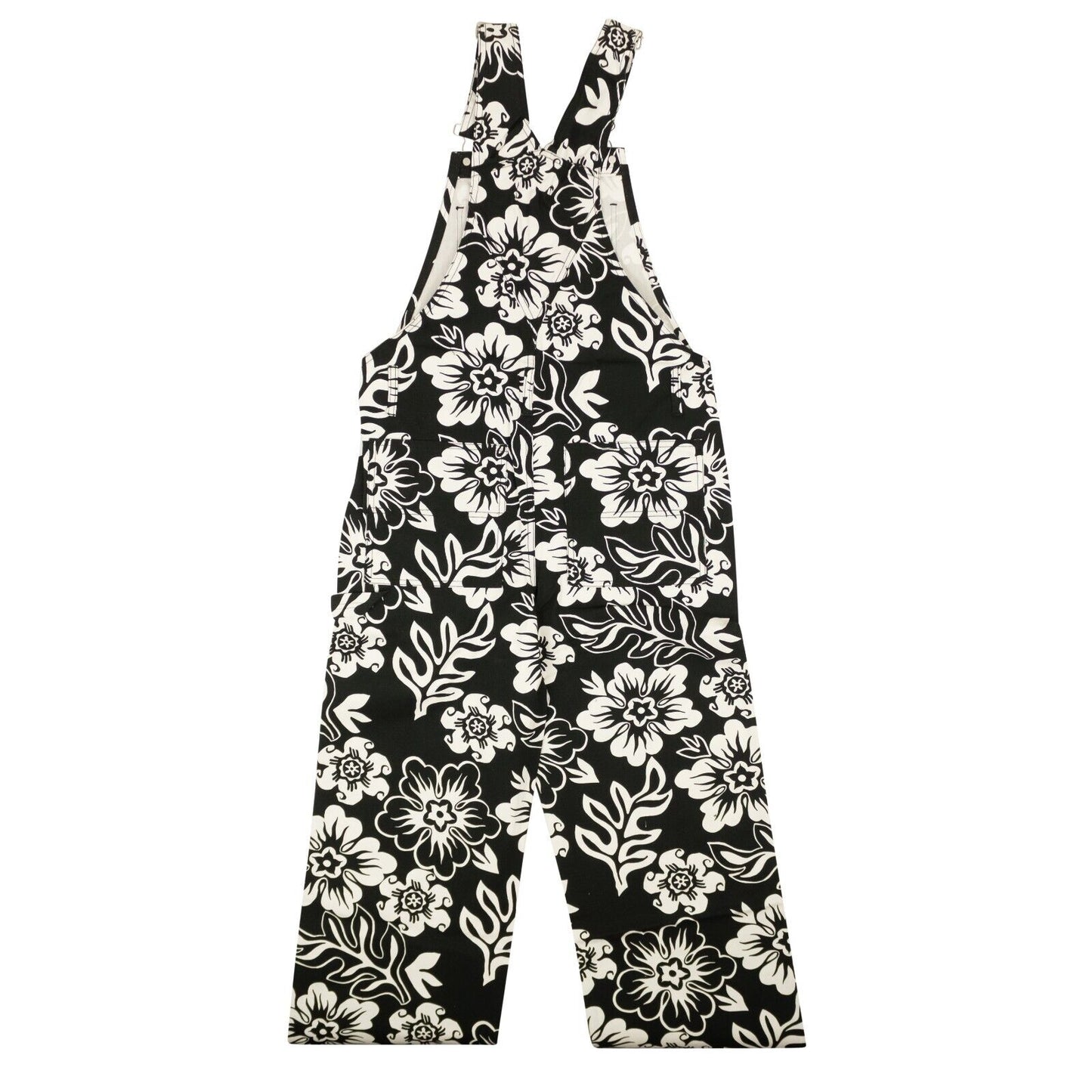 Stussy Cotton Perri All Over Floral Print Overalls - Black