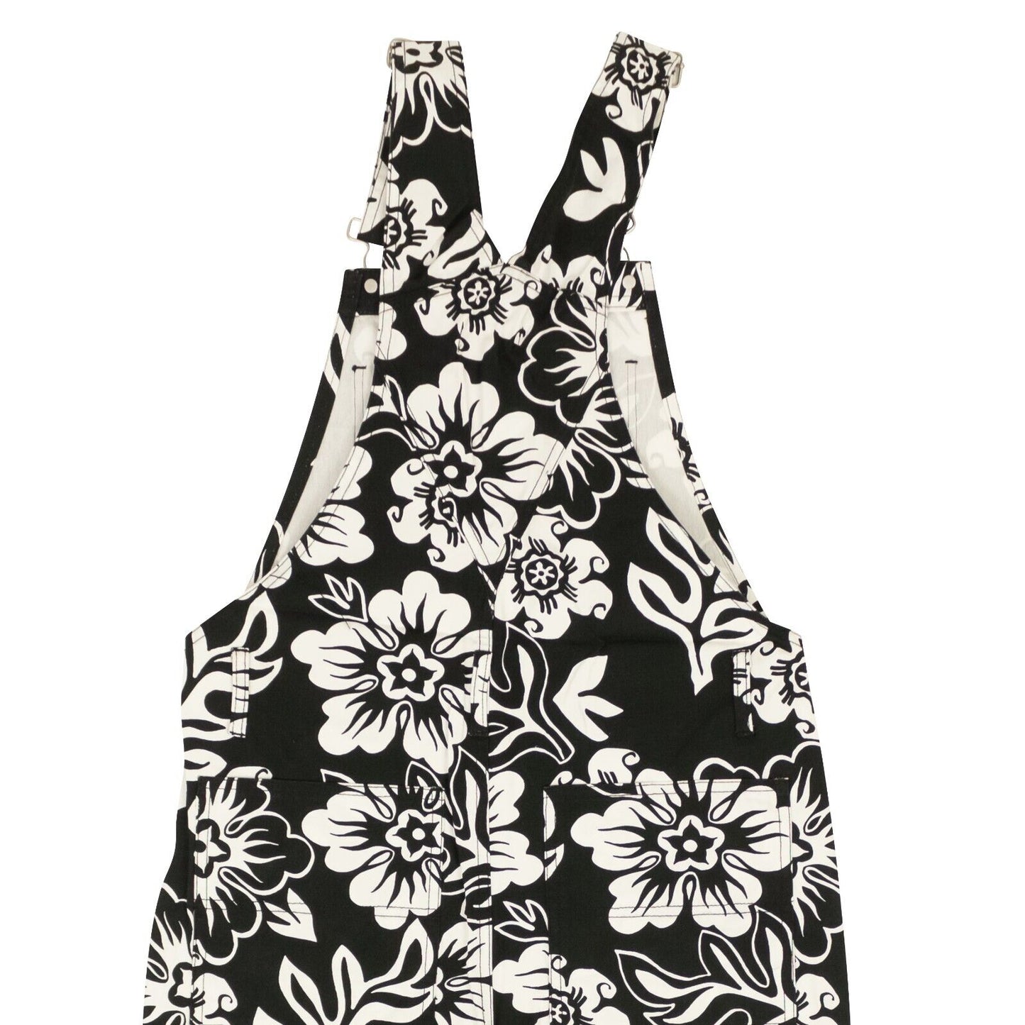 Stussy Cotton Perri All Over Floral Print Overalls - Black