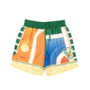 Multicolor Silk Rev De Tennis Relaxed Shorts