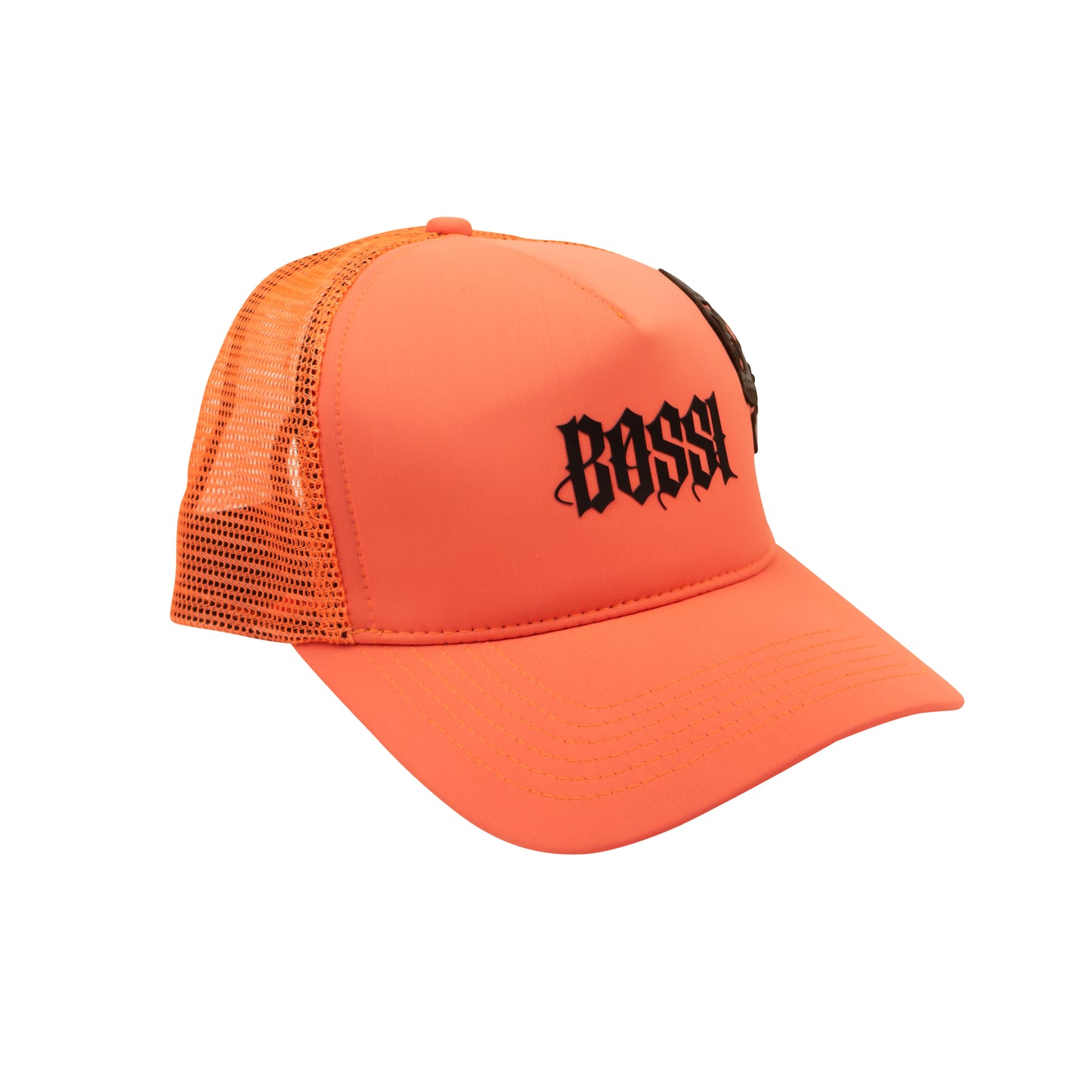 Bossi Skull Trucker Hat - Orange