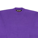 Purple Intarsia Palm Tree Knit Sweater