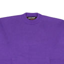 Purple Intarsia Palm Tree Knit Sweater