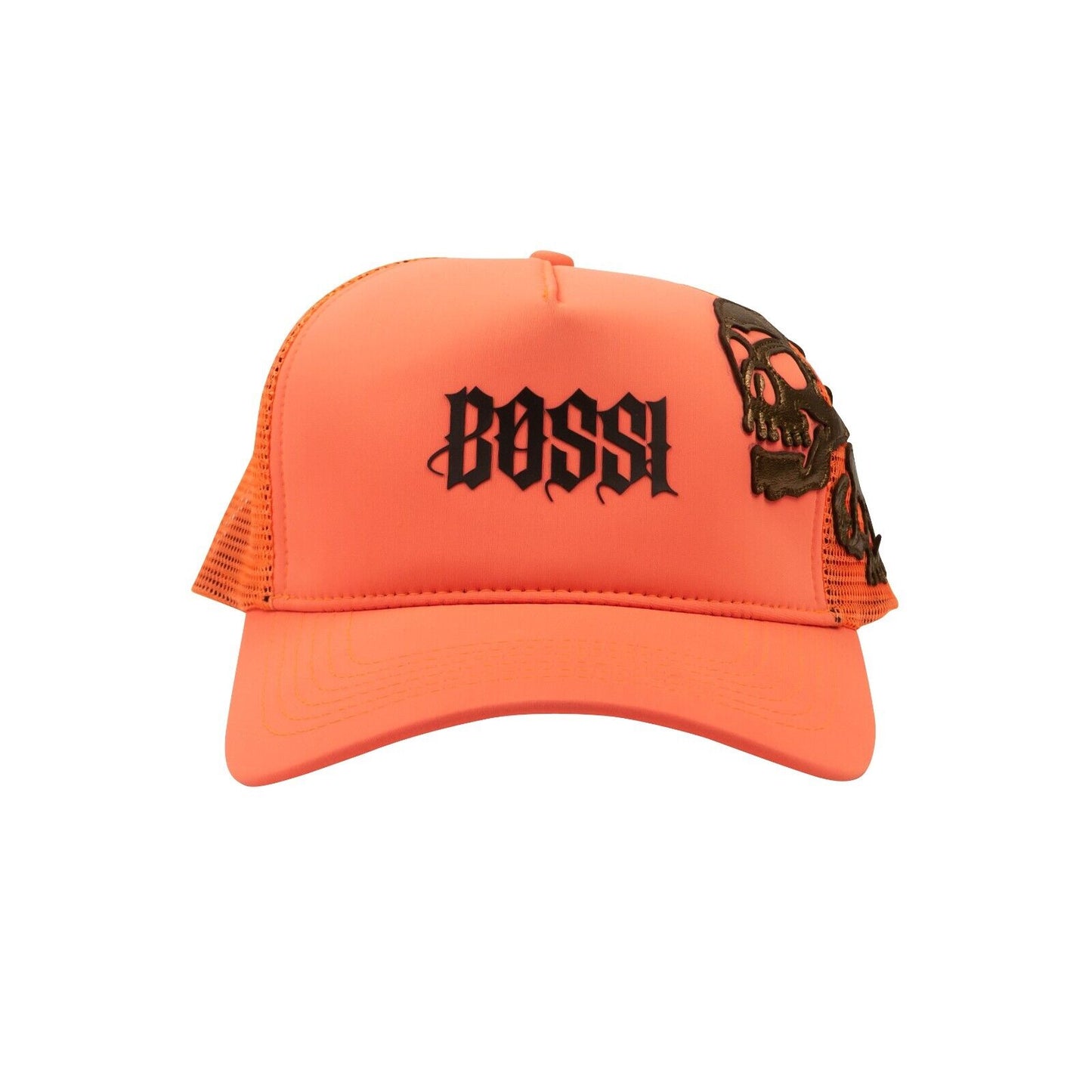 Bossi Skull Trucker Hat - Orange