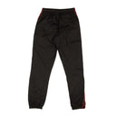 Black Logo Stripe Track Pants