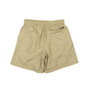 Tan Nylon Outline Logo Print Shorts