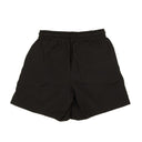 Black Nylon Logo Print Outline Shorts