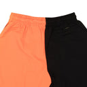 Black And Orange Nylon Split Design Shorts
