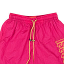 Fuschia Nylon Logo Print Outline Shorts