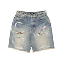 MDS068_408 Clay Indigo Amiri PJ Art PAtch Shorts