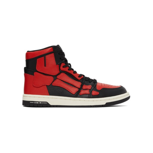 MFS002_009 Black/Red Amiri Skeleton Hi Top Sneaker