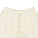White Cotton Crotchet Design Relax Fit Shorts