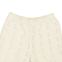 White Cotton Crotchet Design Relax Fit Shorts