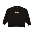Black Cotton GD Burning Logo Crewneck Sweater