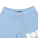 Light Blue Graphic Logo Design Swim Trunks