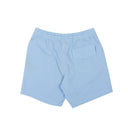 Light Blue Graphic Logo Design Swim Trunks