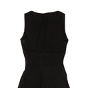 Black Sleeveless Chain Collar Detail Mini Dress