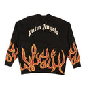 Black Graffiti Flames Crewneck Sweatshirt