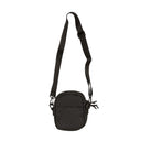 Black Polyester Mini Cross Body Bag