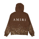 Brown Cotton Crystal Painter Hoodie