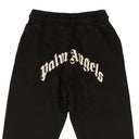 Black Cotton Graffiti Flames Graphic Sweatpants